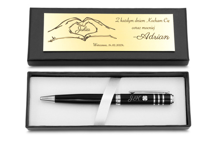 Długopis z Grawerem na Prezent Elegancki Czarny 