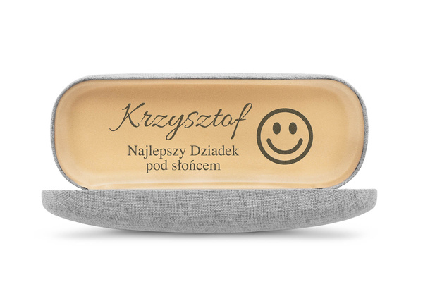 Etui na Okulary GREY z Grawerem GRATIS na Prezent