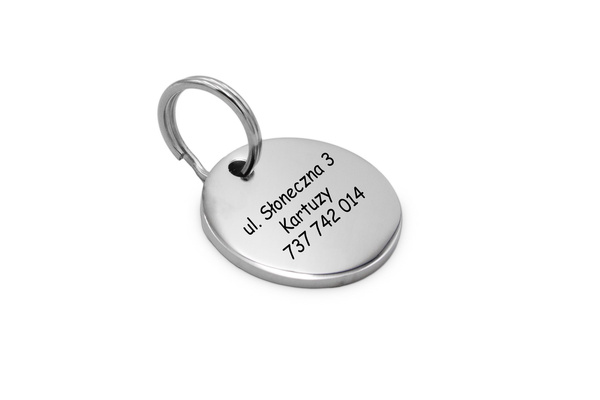 Adresówka Identyfikator dla Psa Kota Kółko METAL