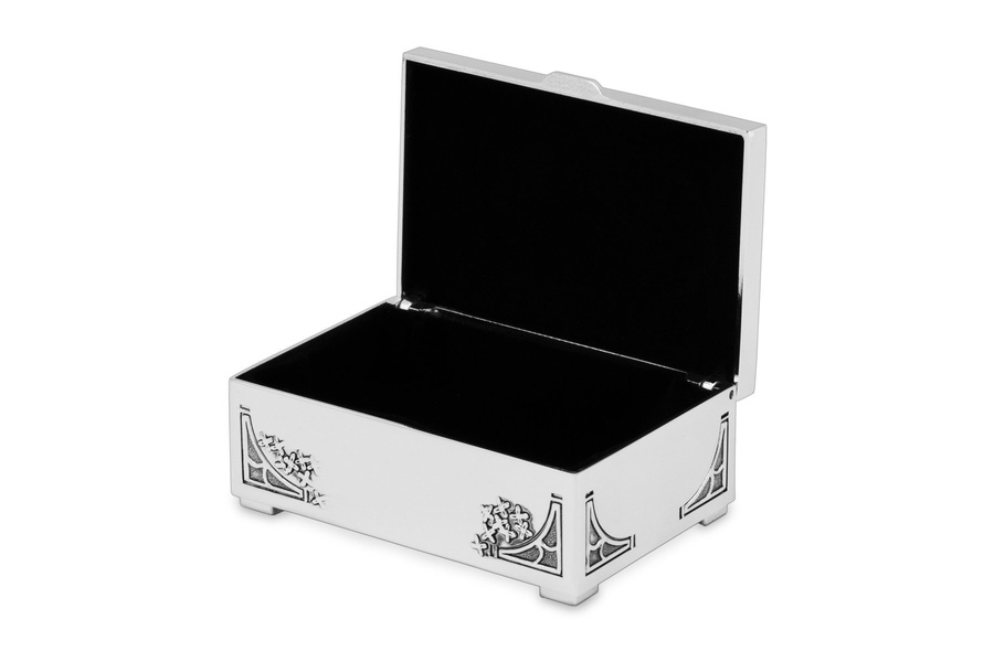 Posrebrzana szkatułka na Biżuterię z GRAWEREM JTB101