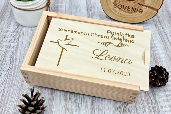 ALBUM na Zdjęcia Pudełko Drewniane GRAWER GRATIS