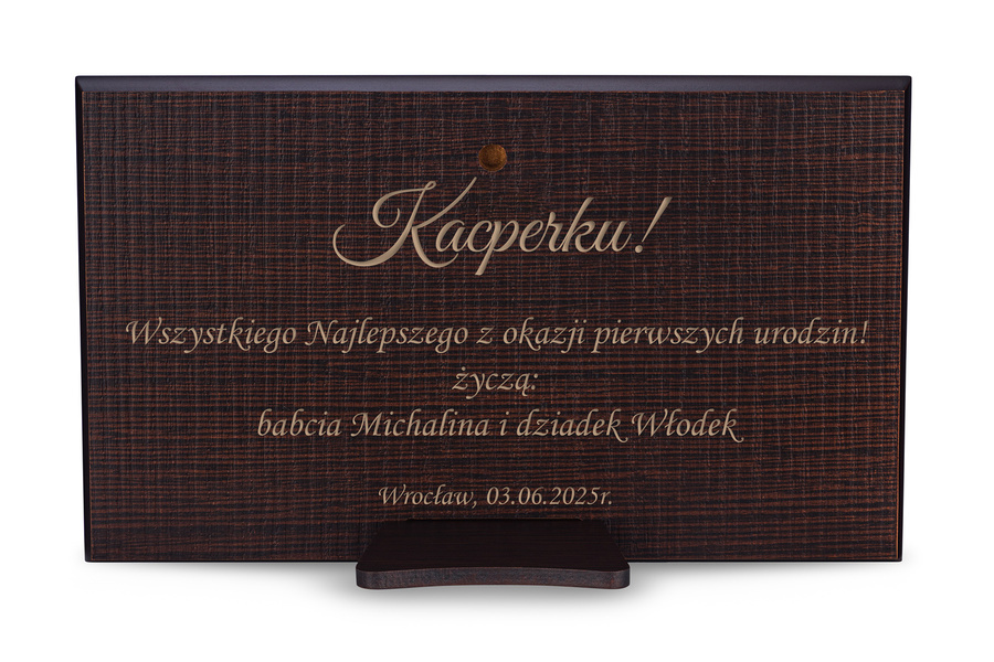 OBRAZEK Srebrny VALENTI Pocałunek Anioła 11x6.5 Prezent na Chrzest GRAWER