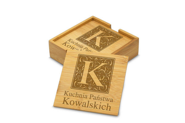 Podkładki na stół bambusowe na piwo kawę GRAWER