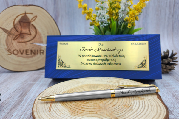 Długopis Waterman Hemisphere GT stalowy z GRAWEREM Tabliczka