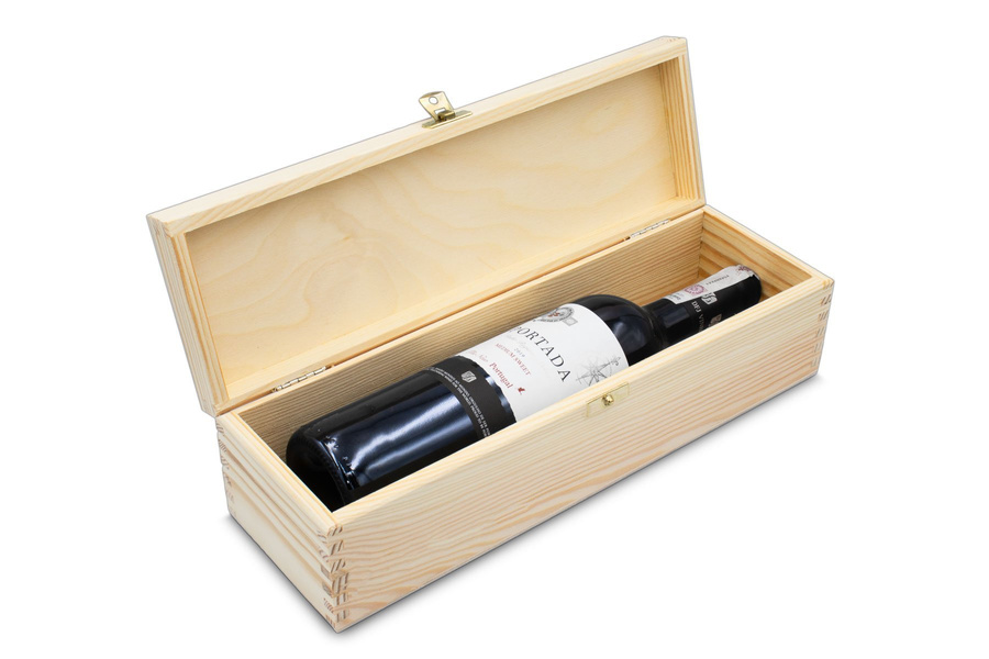 Pudełko skrzynka na wino z GRAWEREM na Prezent A